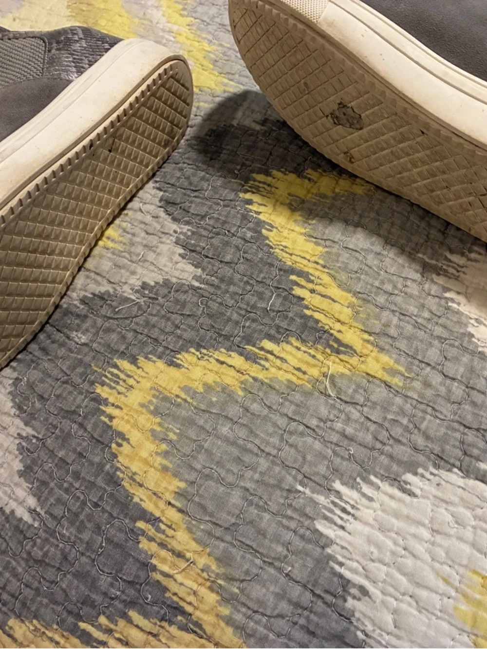Steve Madden Grey Slip-On Wedge Sneaker—Suede and Snakeskin